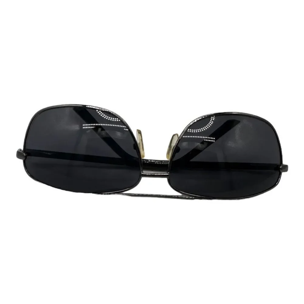 Aviator style sunglasses black/silver kc104